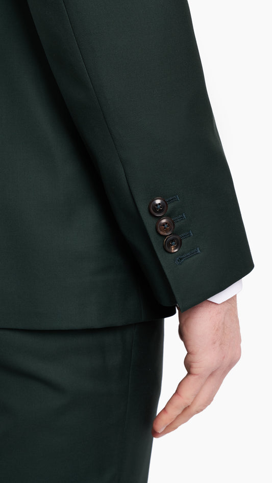 Loro Piana Green Wool Silk Linen Suit