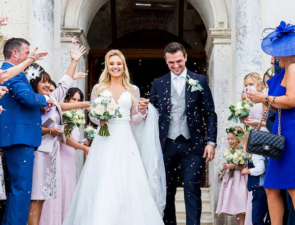 3 Piece Grey and Blue Wedding Suit