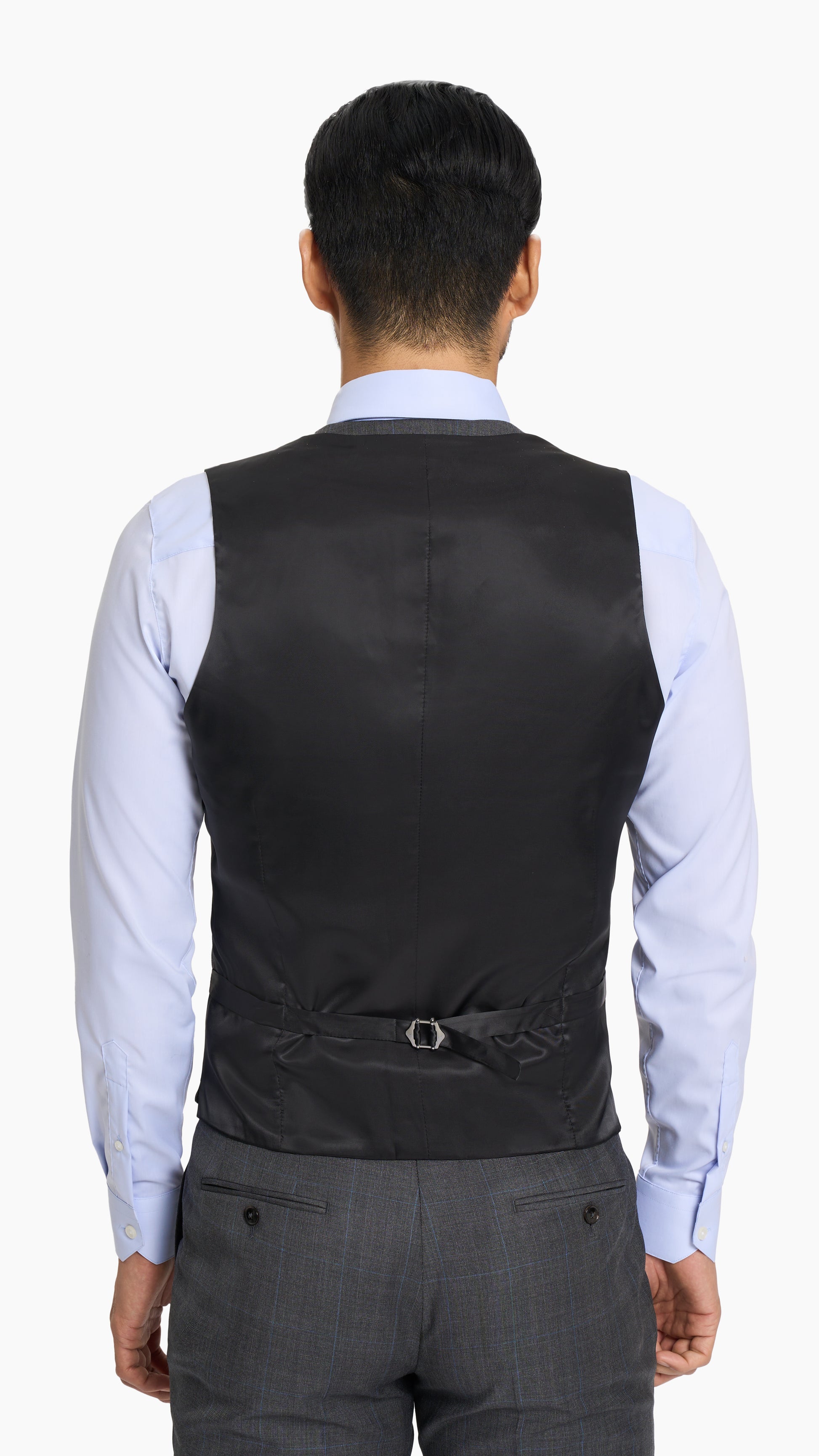 Reda Mid Grey Prince of Wales Custom Waistcoat