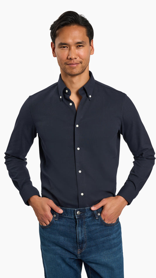 Navy Pique Custom Shirt