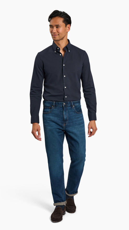 Navy Pique Custom Shirt - Shirt