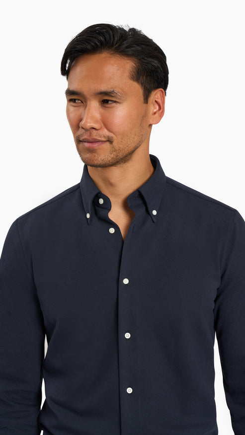 Navy Pique Custom Shirt - Shirt