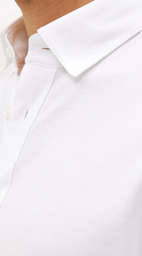 White Pique Custom Shirt - Shirt