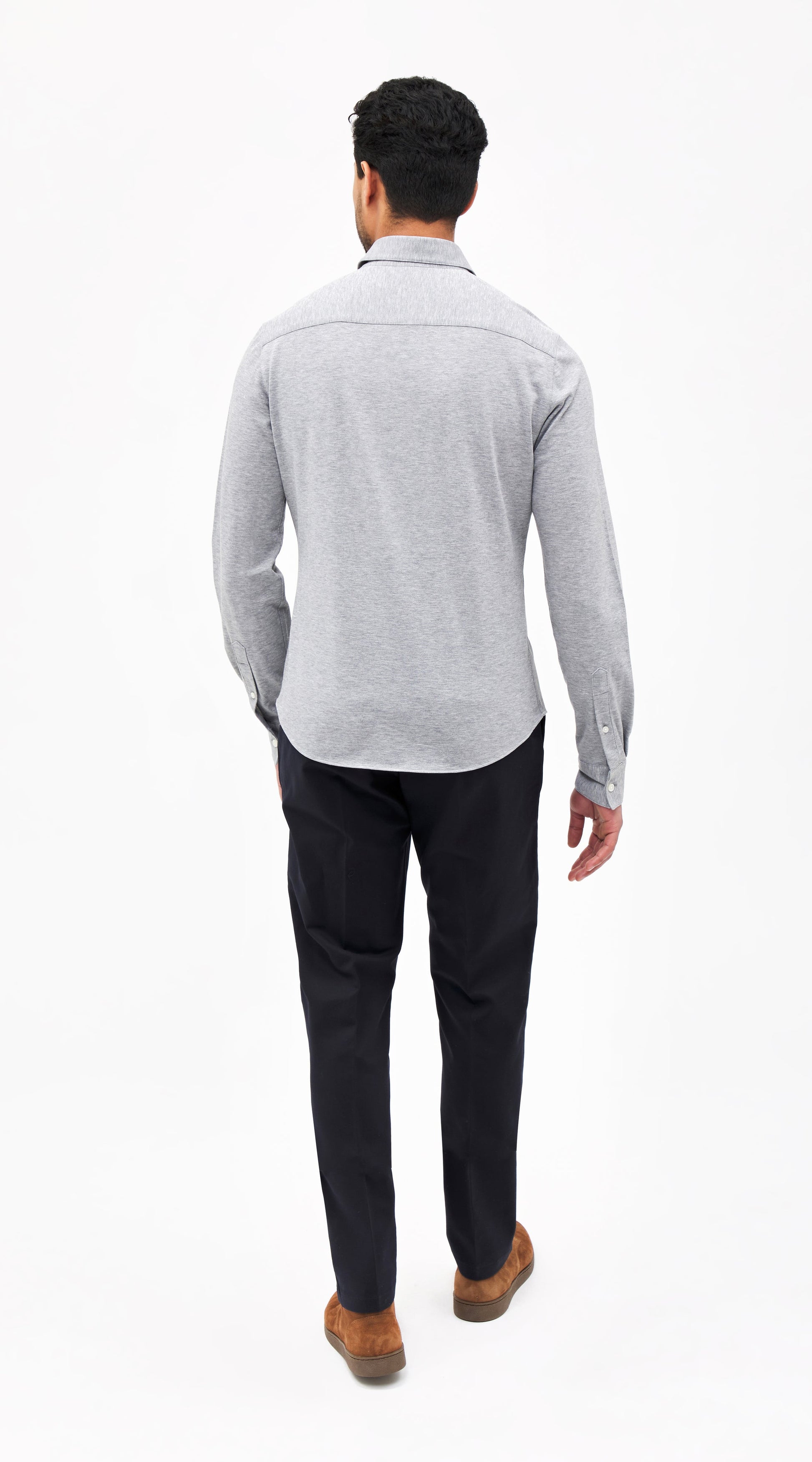 Light Grey Pique Custom Shirt - Shirt