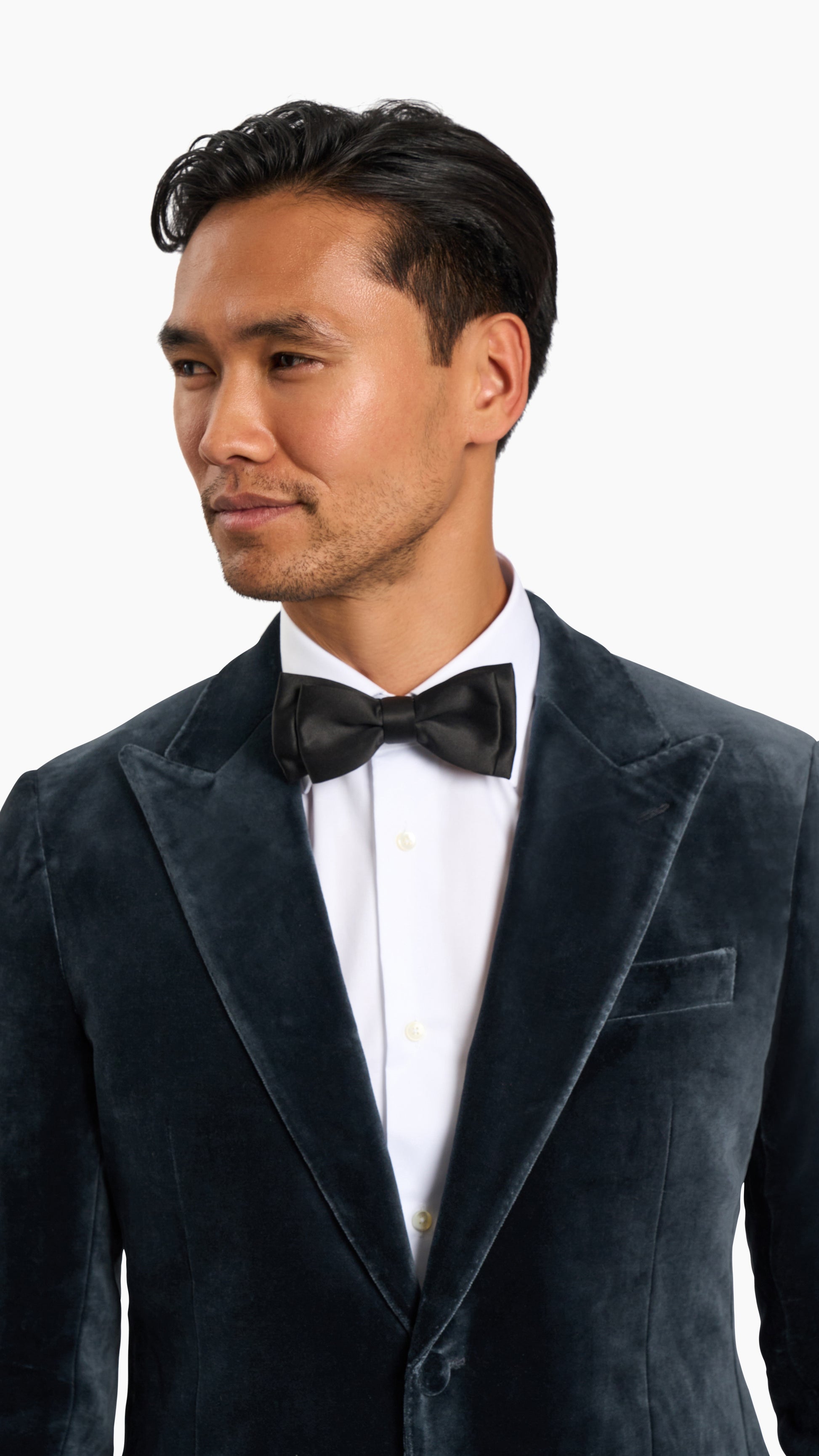 Holland & Sherry Grey Velvet Tuxedo Suit