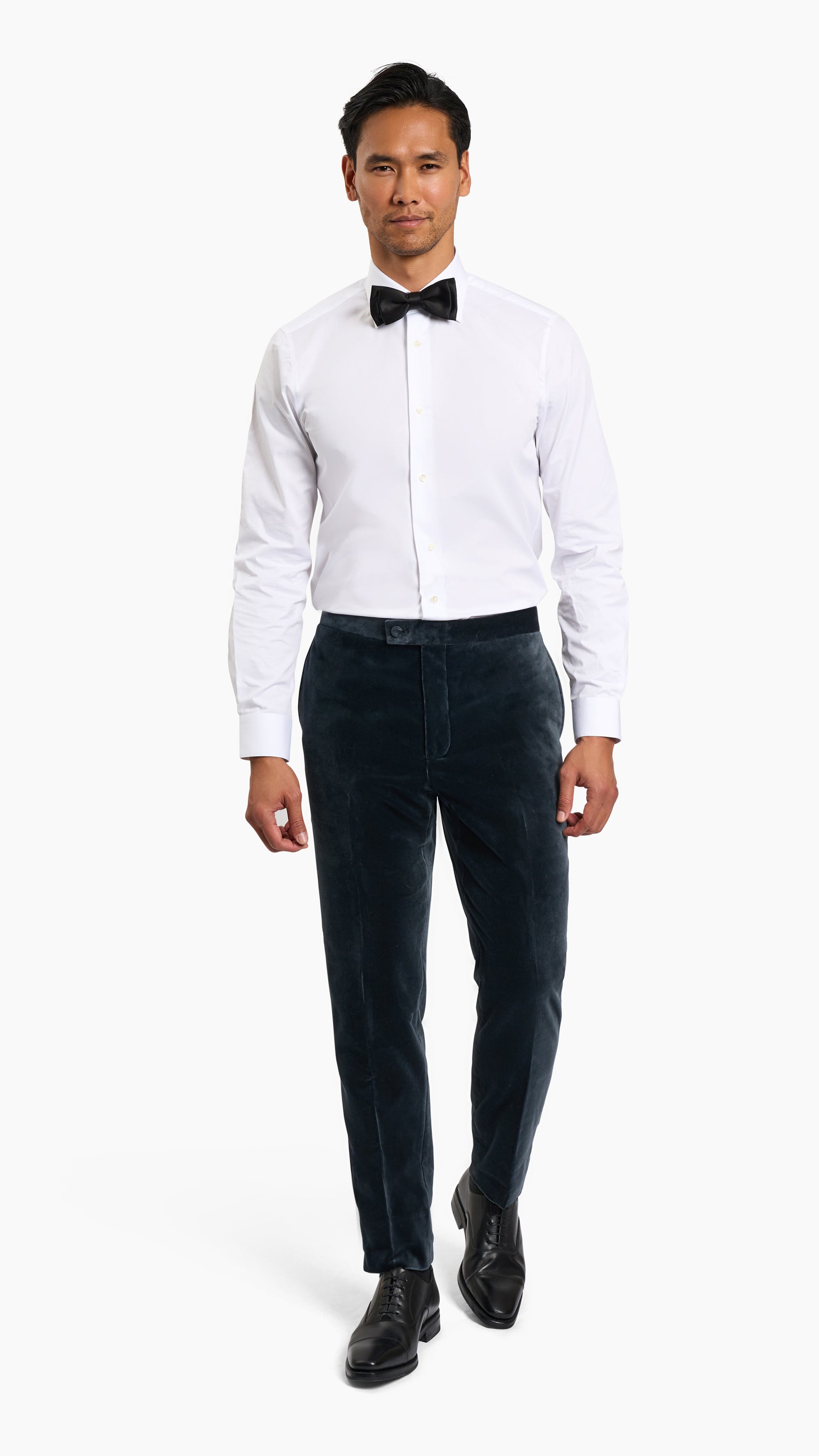 Holland & Sherry Grey Velvet Tuxedo Suit