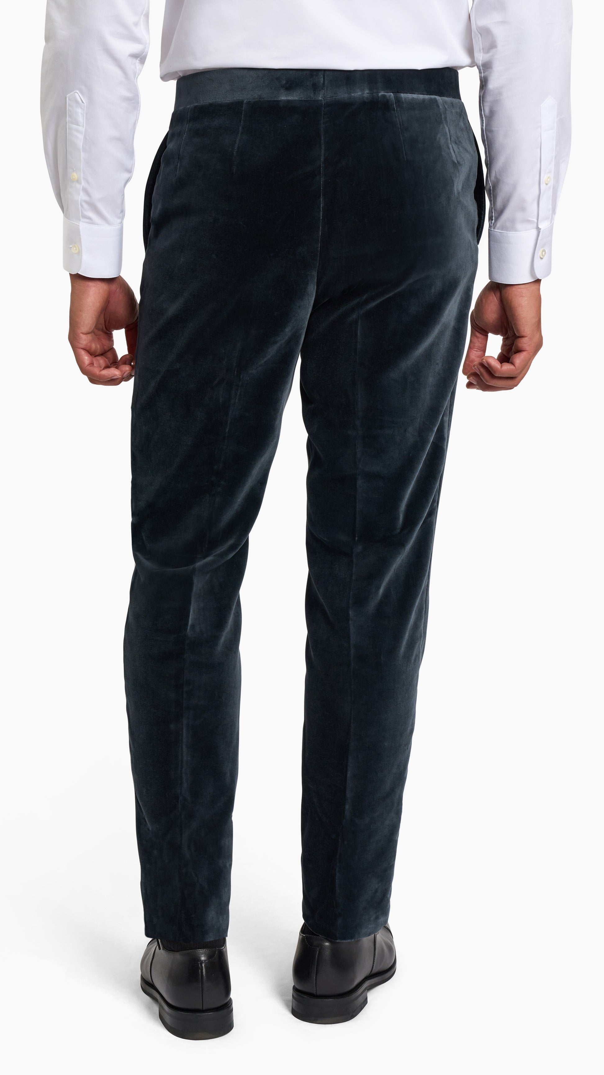 Holland & Sherry Grey Velvet Tuxedo Suit