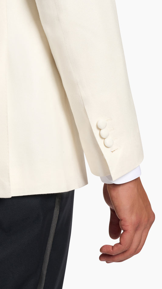 Huddersfield Bamboo White Tuxedo Jacket