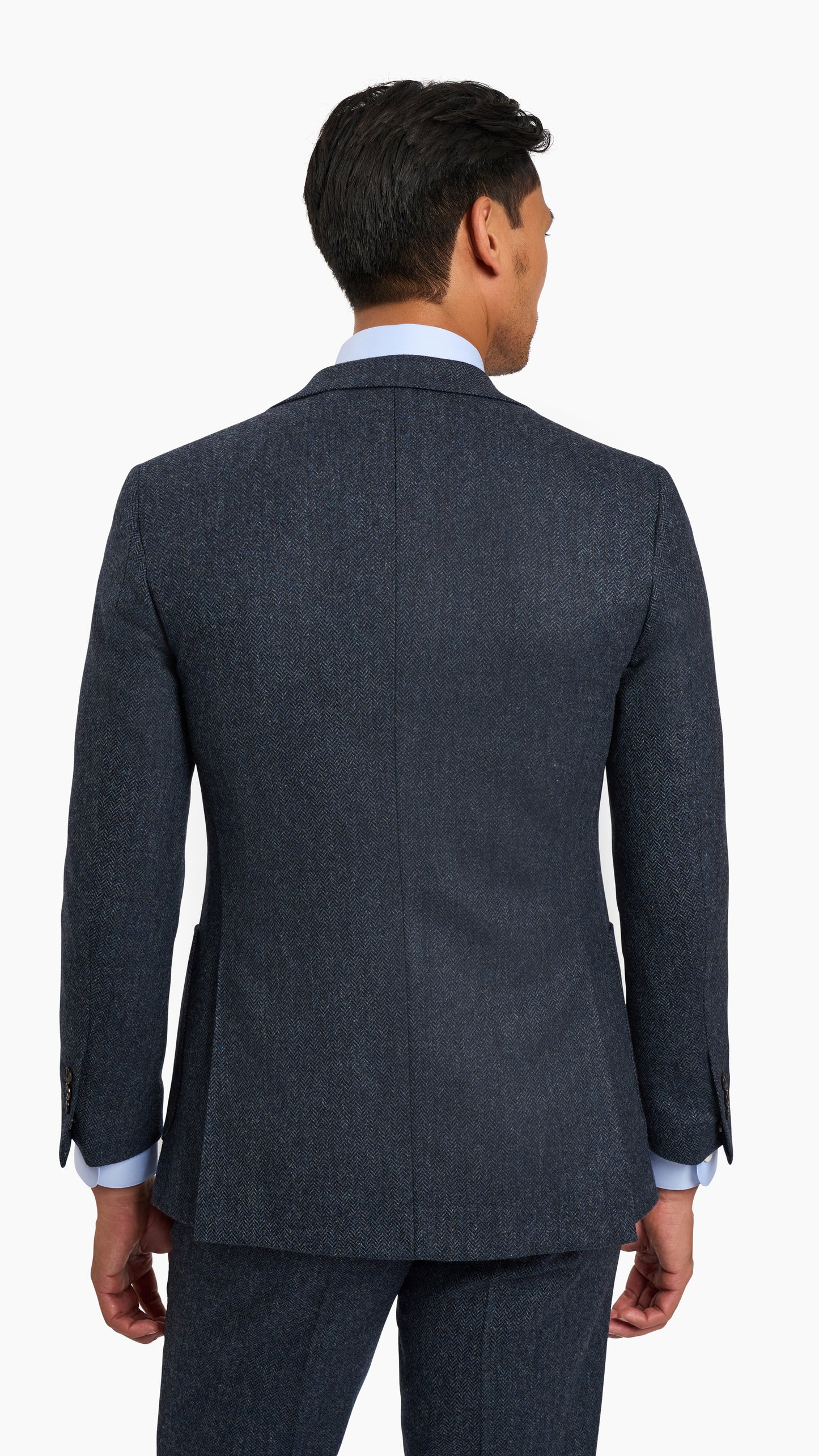 Abraham Moon Navy Tweed Suit