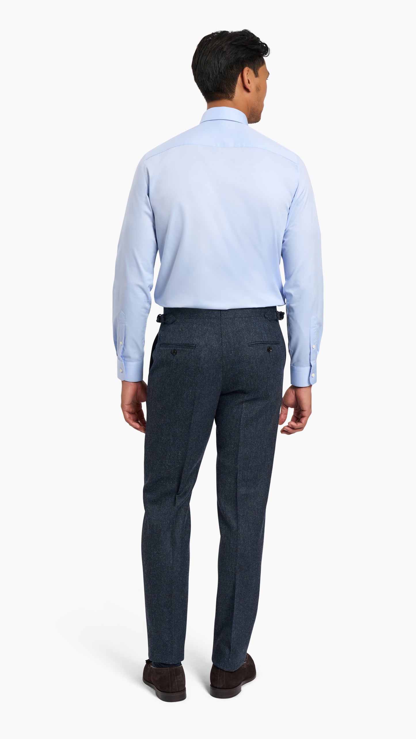 Abraham Moon Navy Tweed Suit