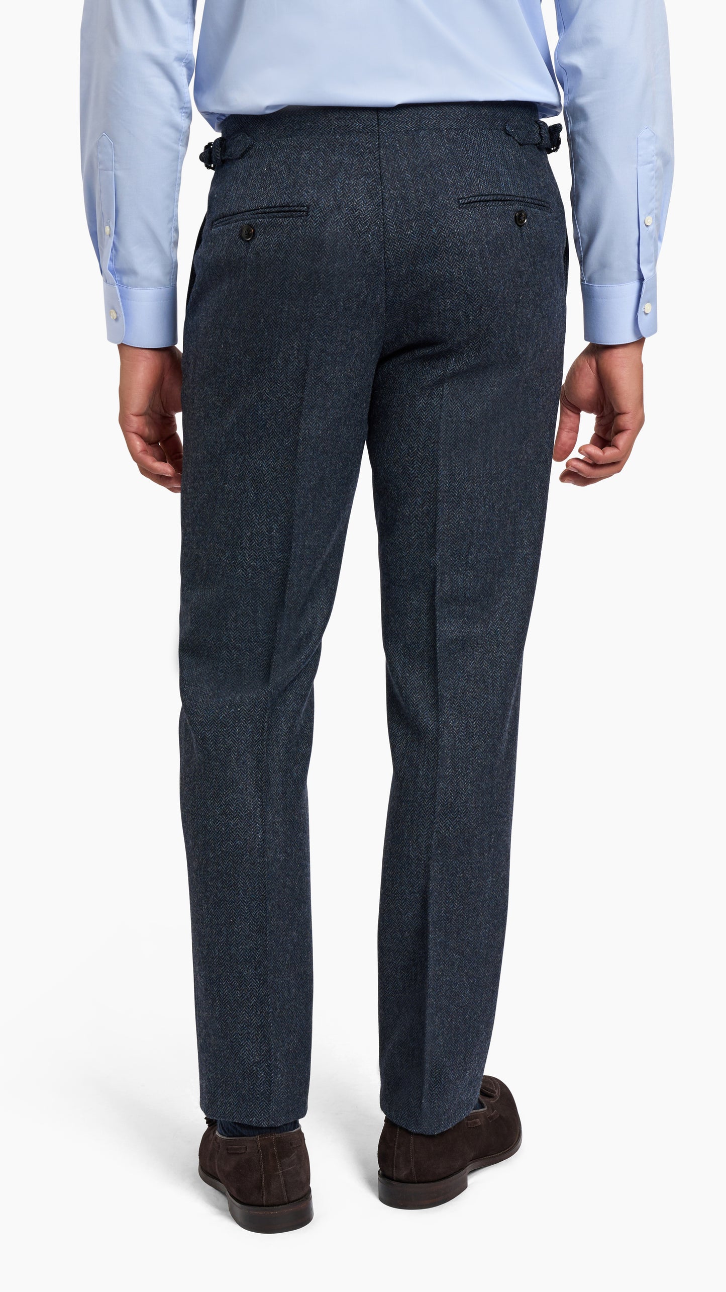Abraham Moon Navy Tweed Suit