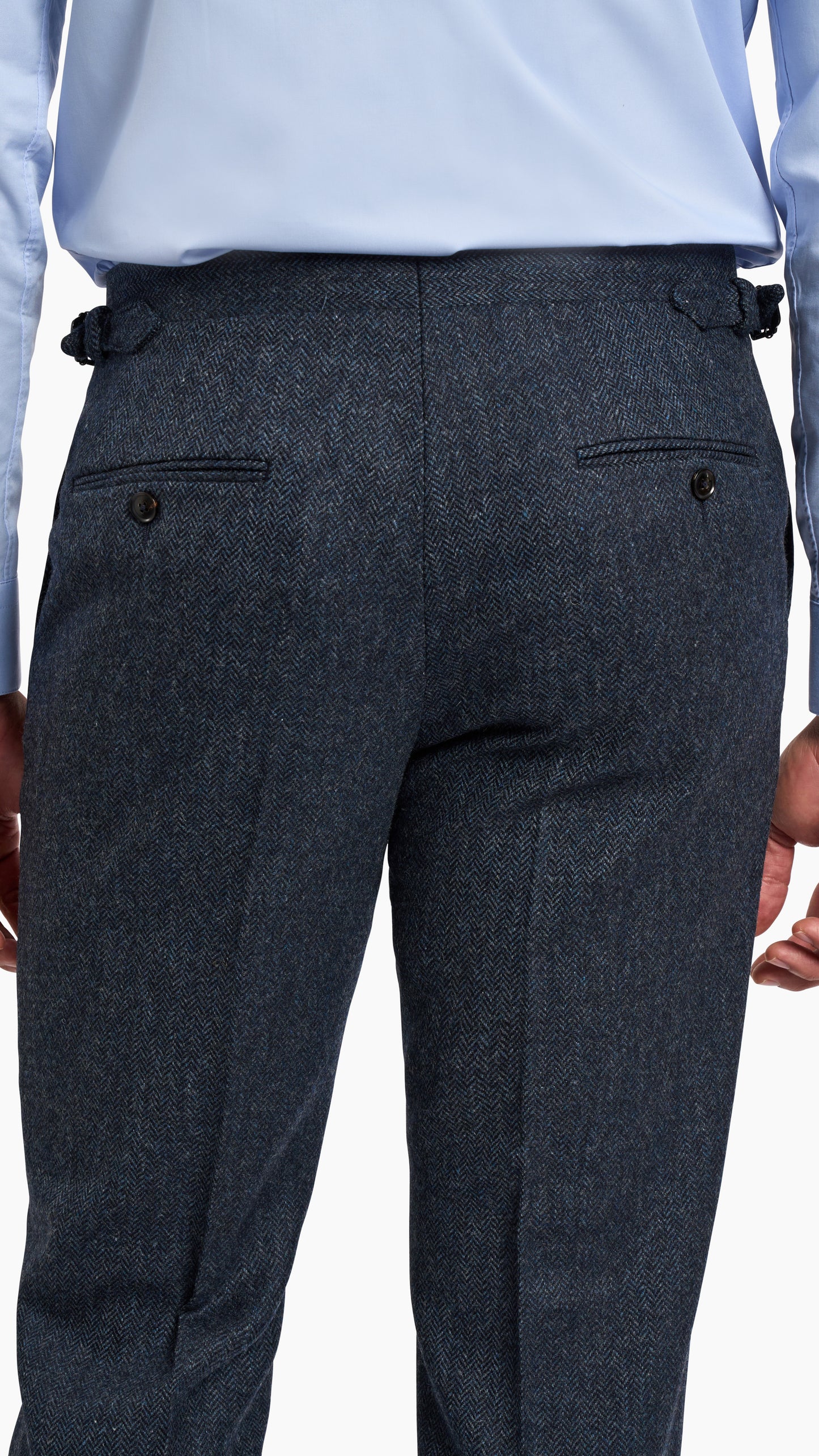 Abraham Moon Navy Tweed Suit
