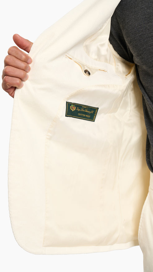 Loro Piana Cream Corduroy Suit