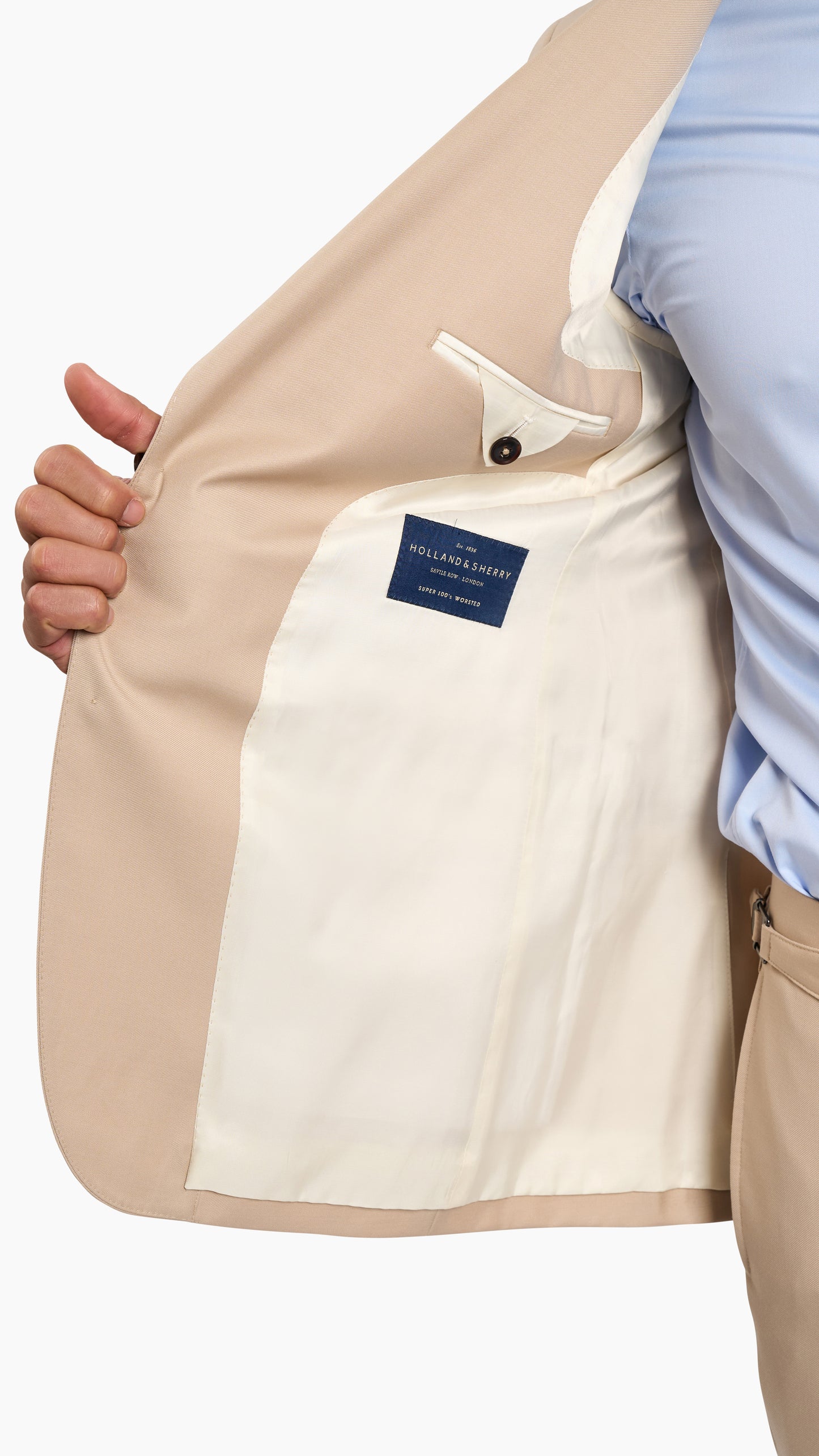 Holland & Sherry Champagne Suit