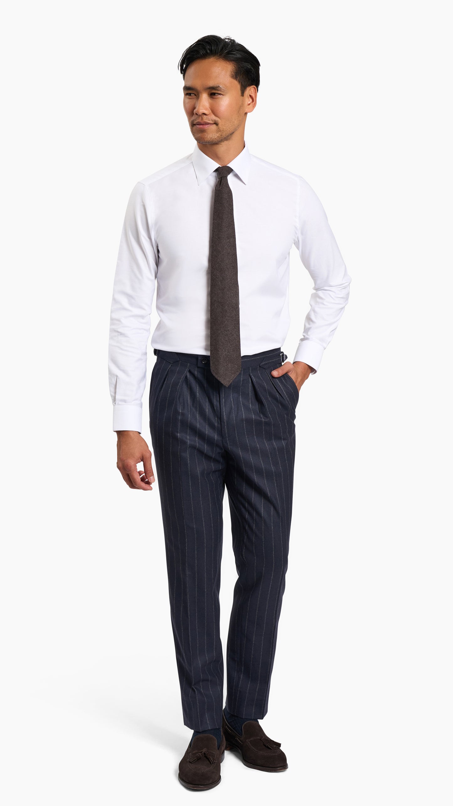Holland & Sherry Navy Stripe Suit