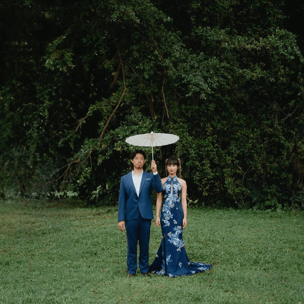 Mens tailored wedding navy suit