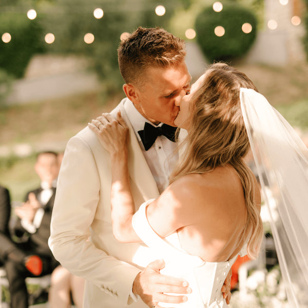 Grooms made to measure white tuxedo jacket