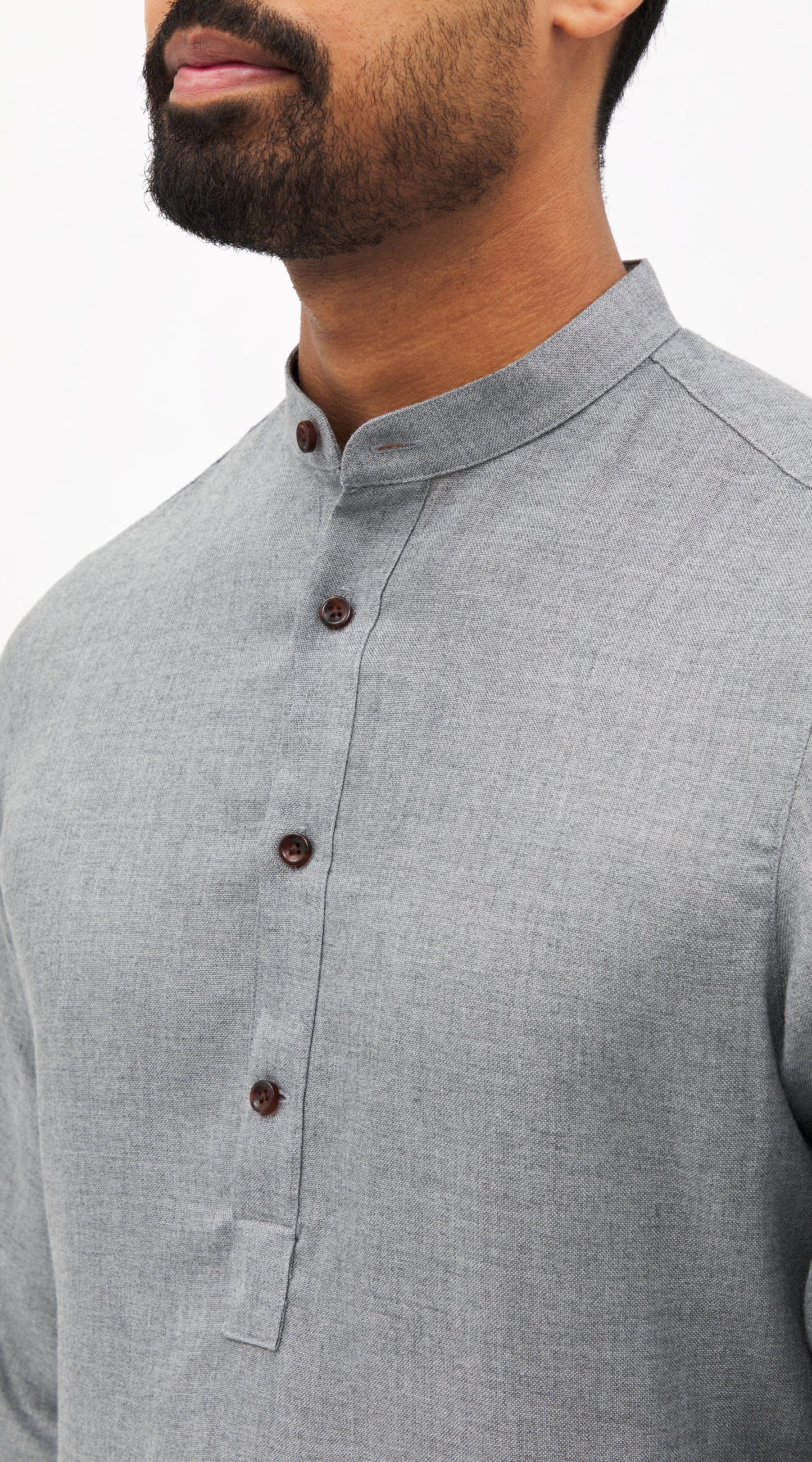 Grey Modal Wool Shirt