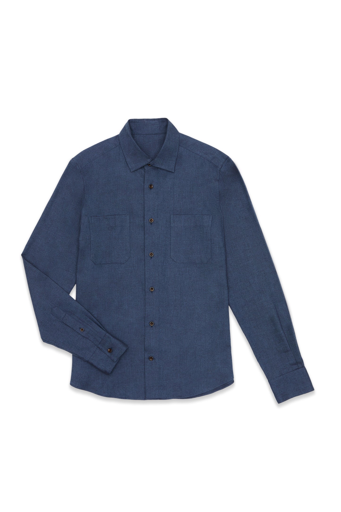 Indigo Navy Cotton/Merino Shirt