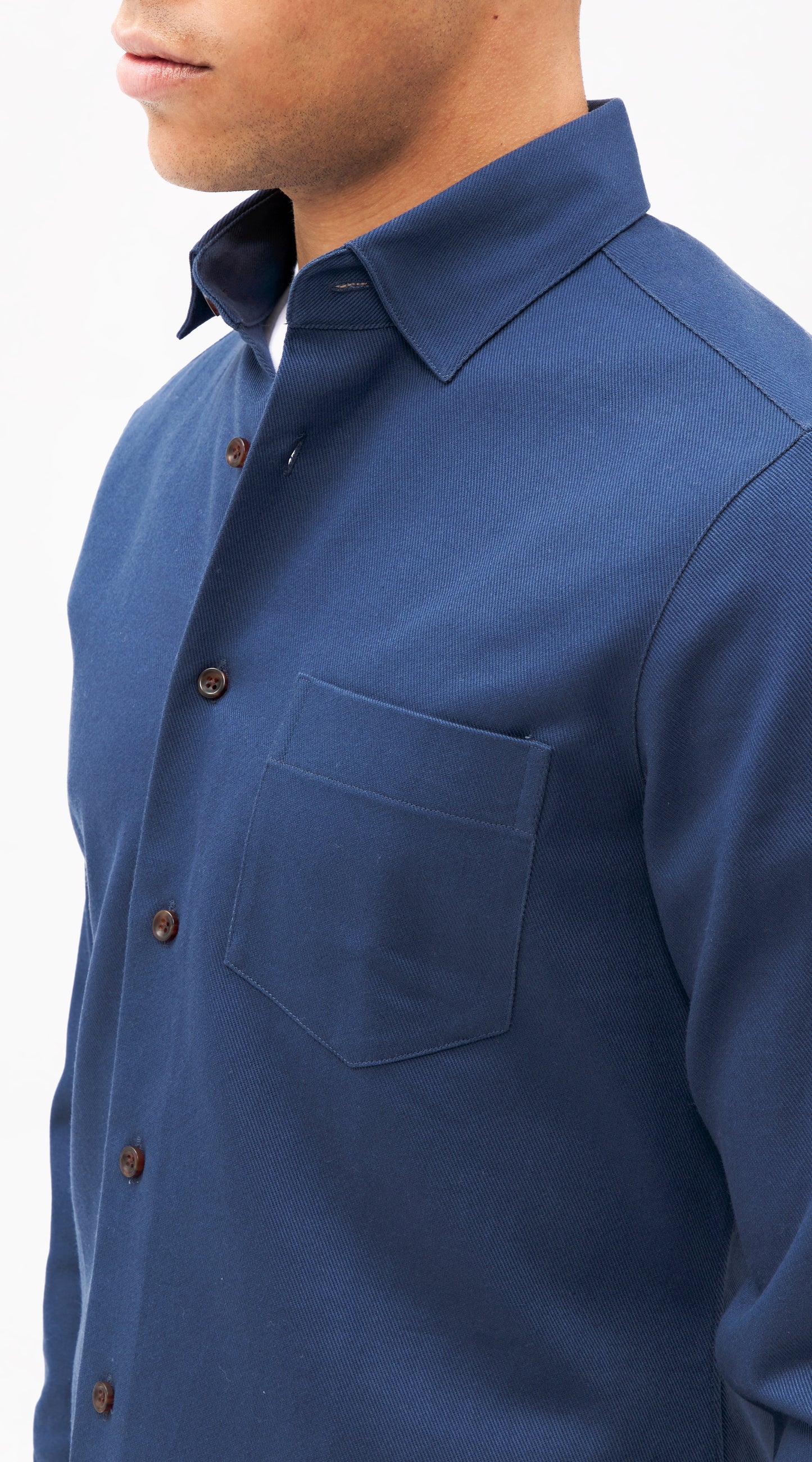 Navy Blue Japanese Cotton Shirt