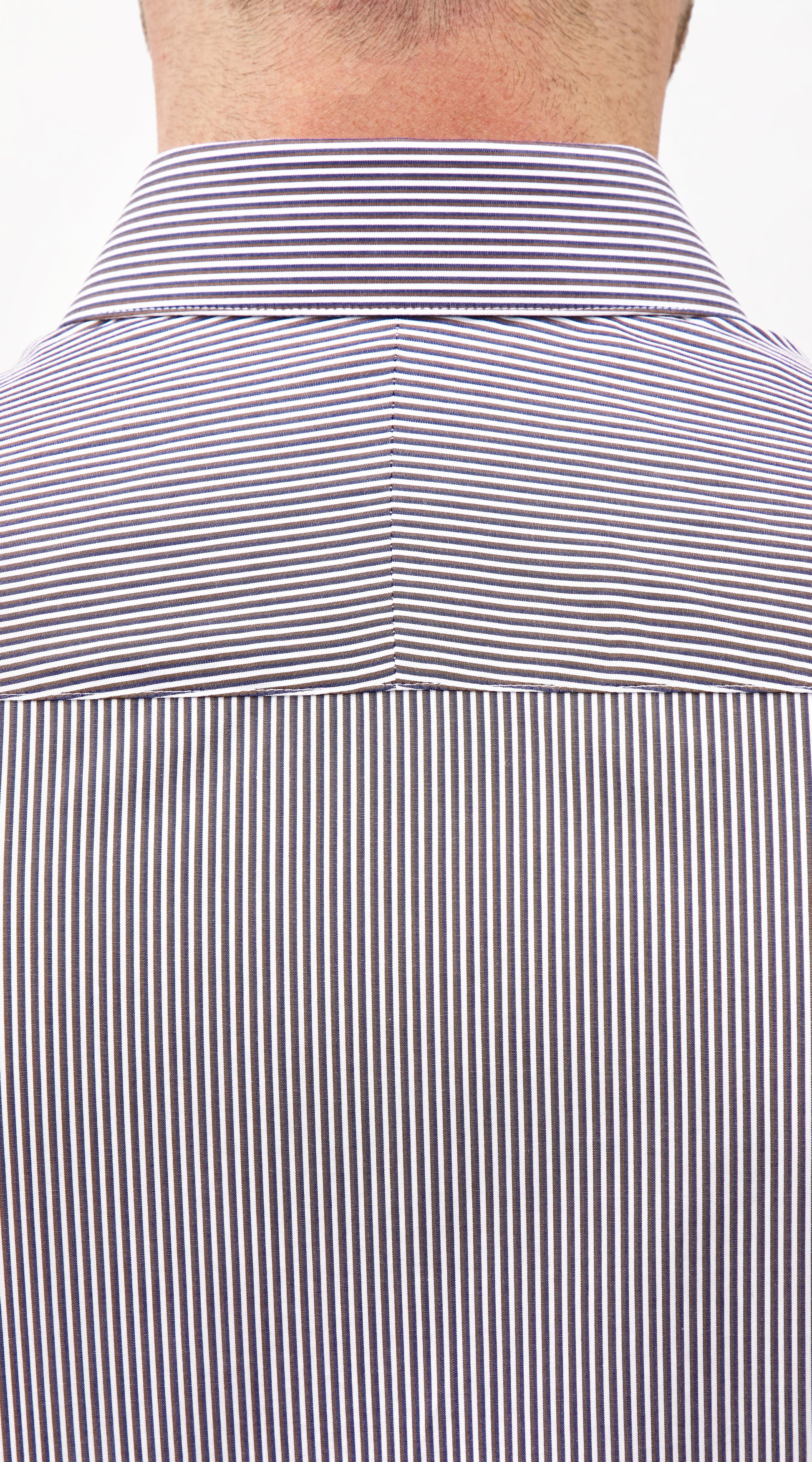 Brown/Sky Blue Shadow Stripe Shirt