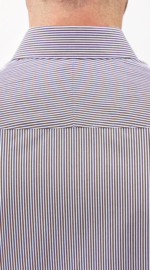 Brown/Sky Blue Shadow Stripe Shirt