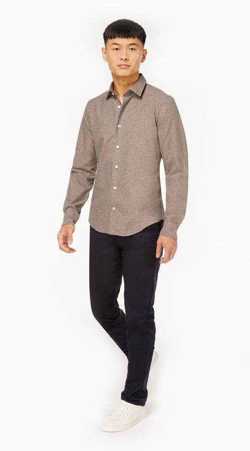 Brown Lightweight Flannel Shirt