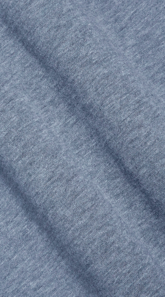 Indigo Blue Half-Placket Jersey Custom Shirt (Straight Bottom)