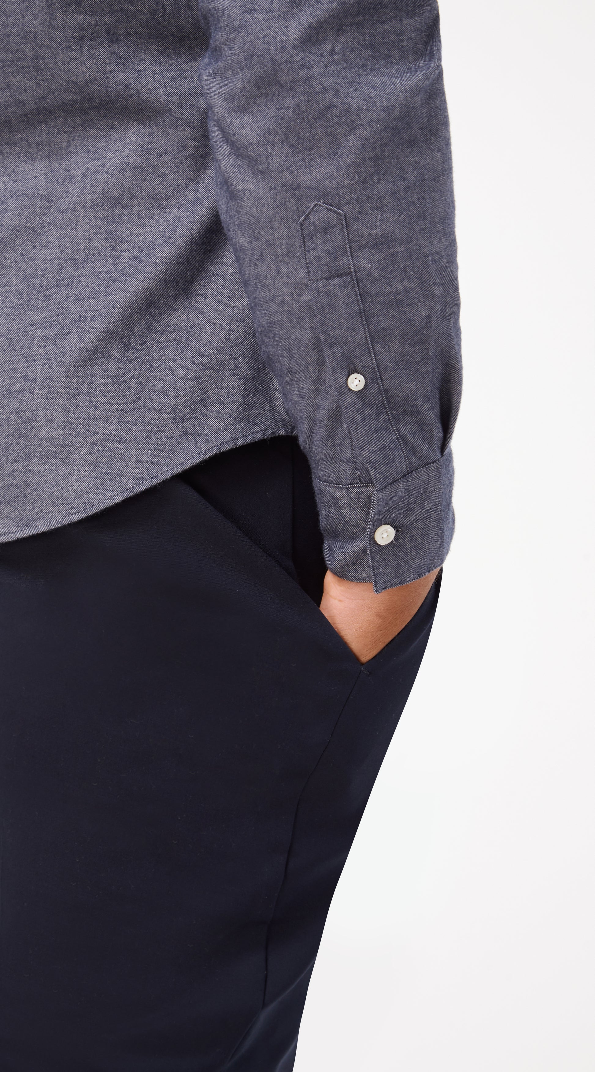 Dark Blue Flannel Shirt