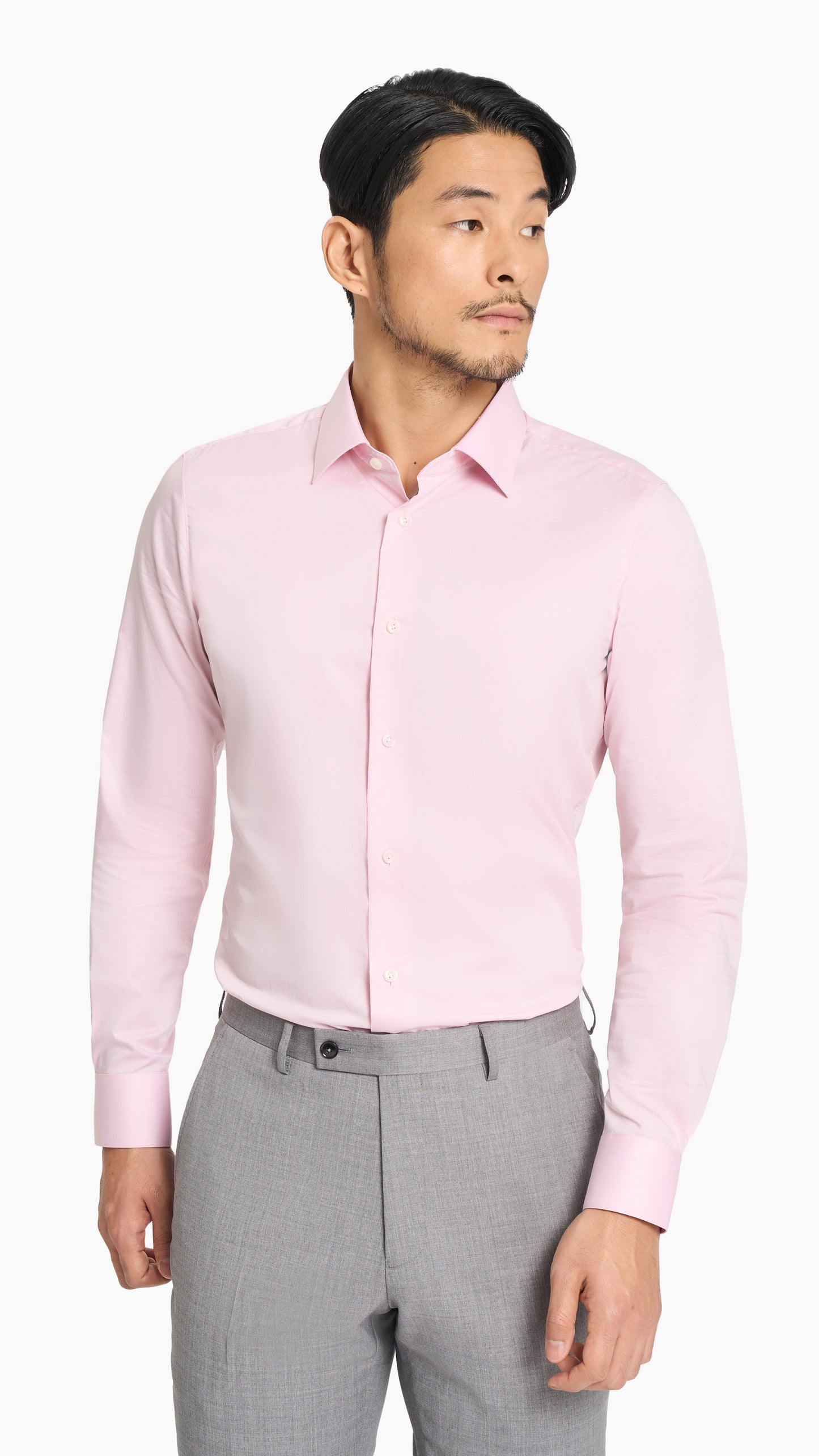 Fine Pink Twill Custom Shirt