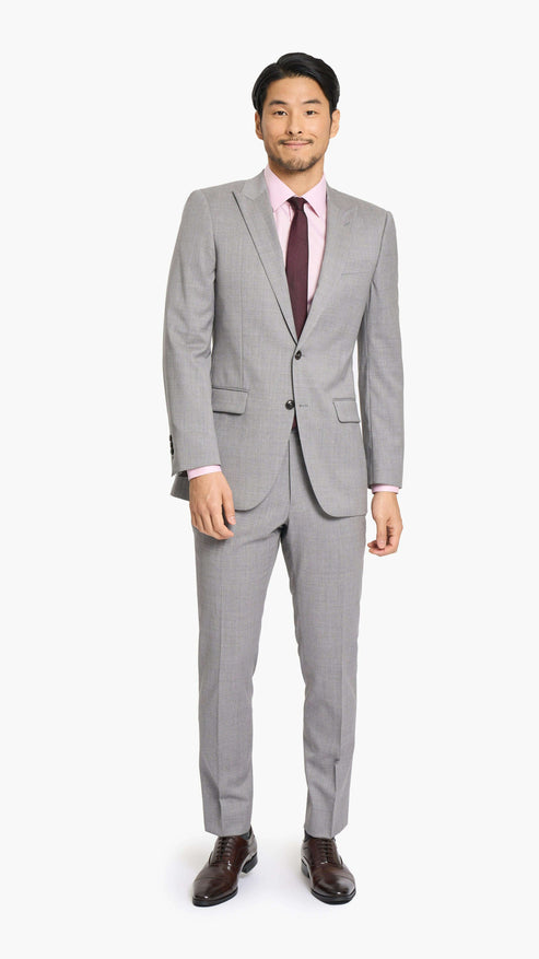 Reda Steel Grey Twill Custom Suit