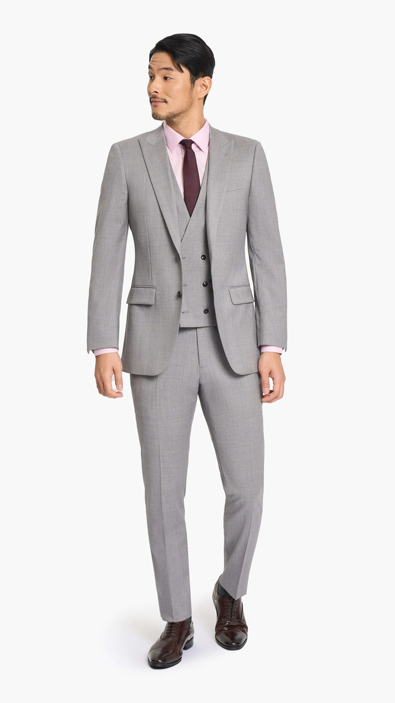Reda Steel Grey Twill Custom Suit