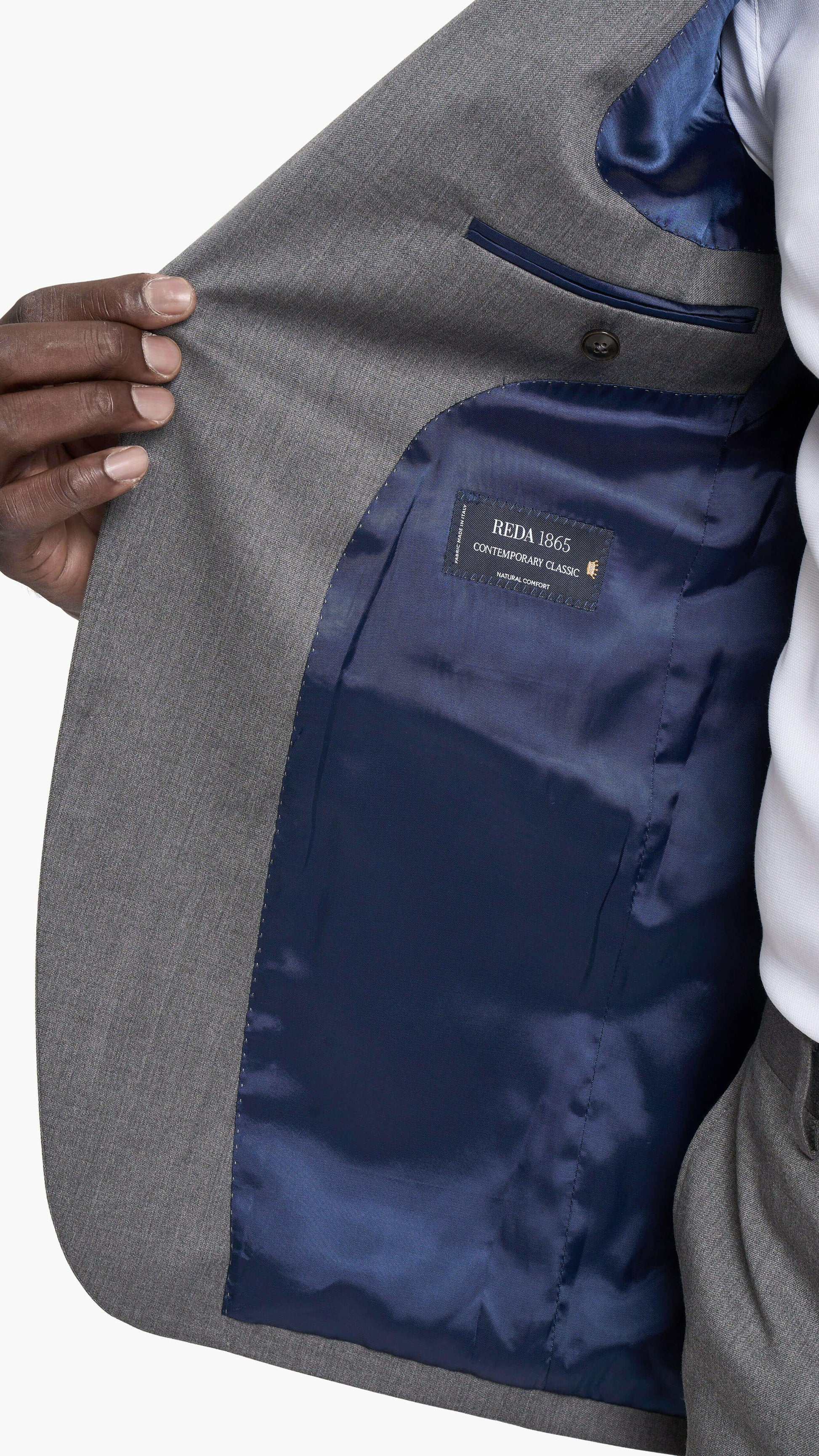 Reda Iron Grey Twill Custom Suit