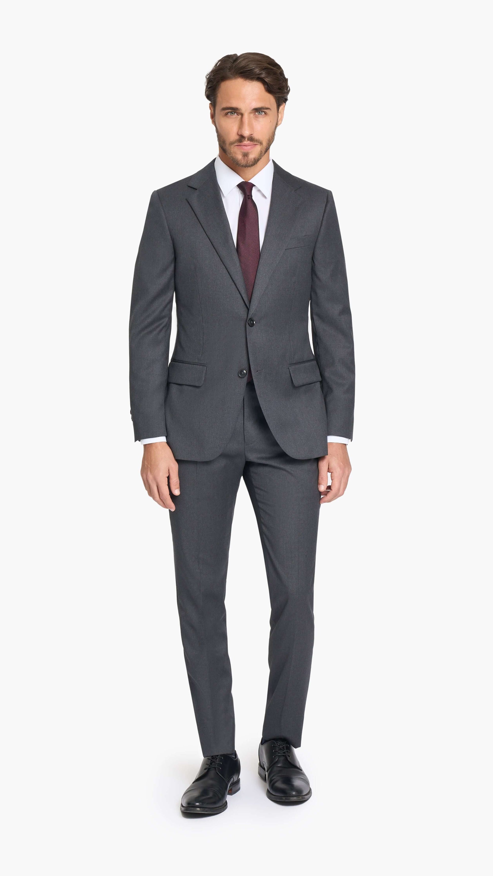Reda Shadow Grey Twill Custom Suit