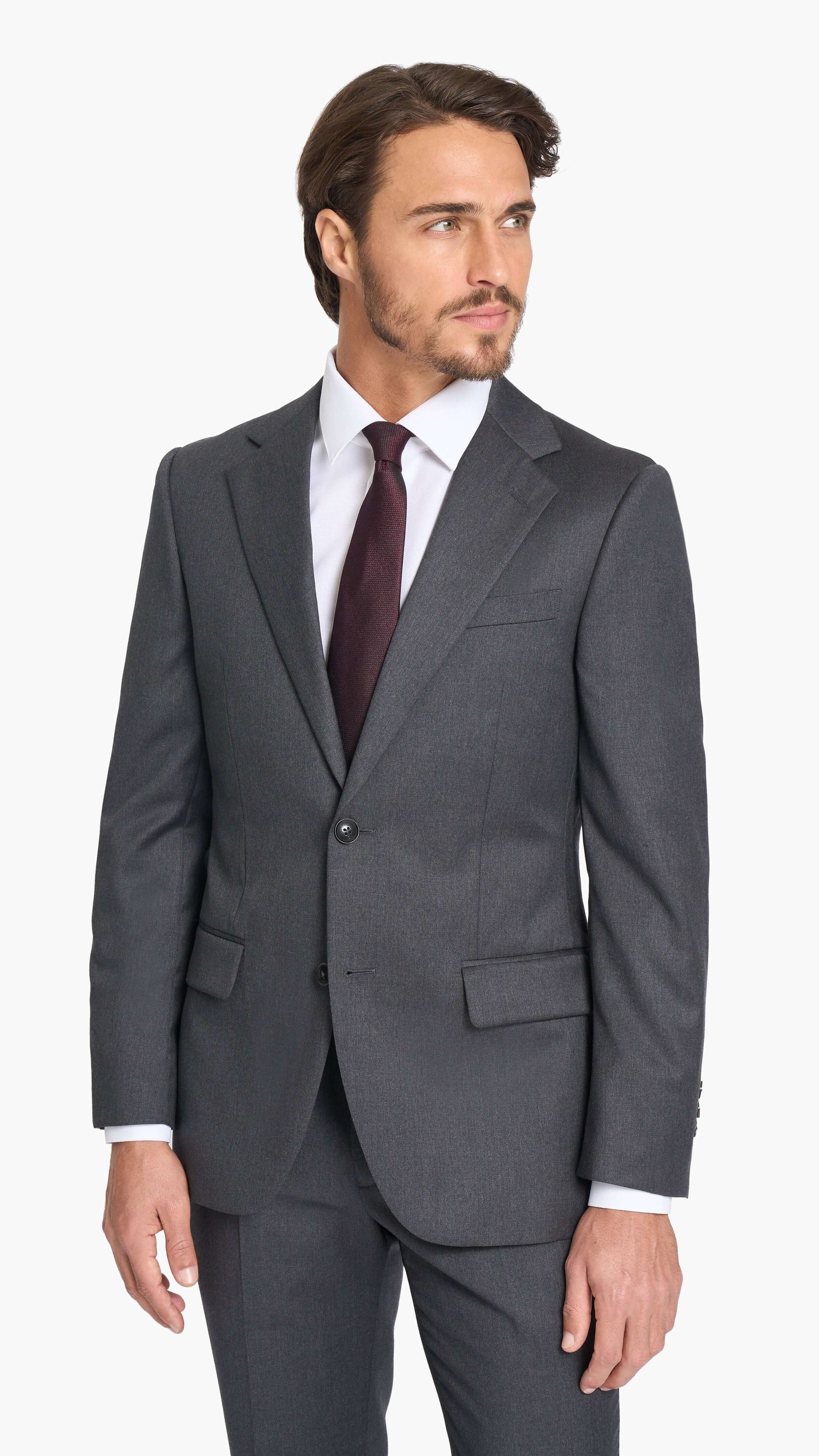 Reda Shadow Grey Twill Custom Suit