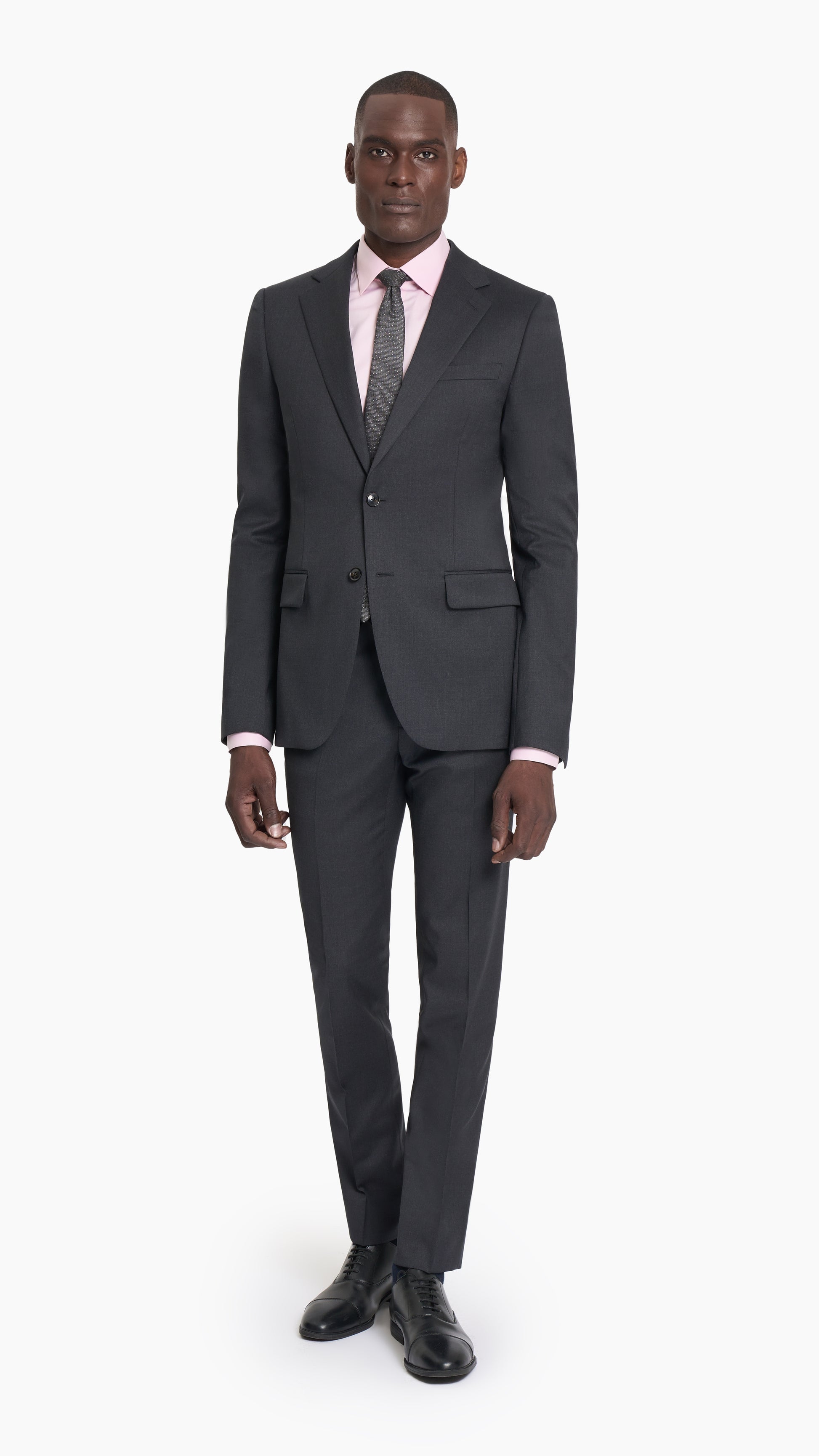 Charcoal Grey Plain Weave Jacket