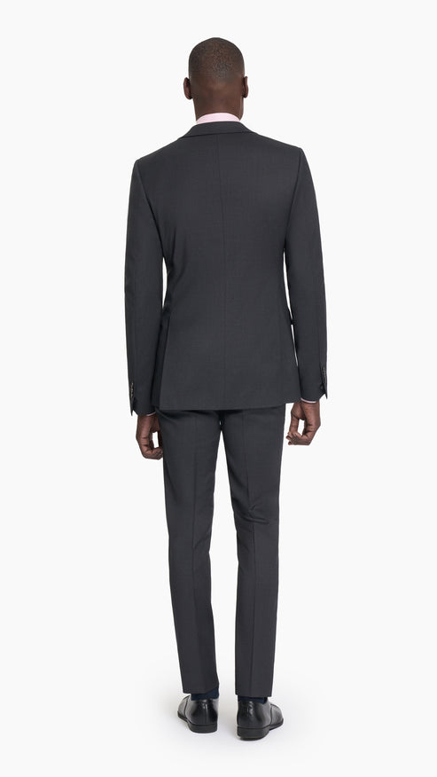 Charcoal Grey Plain Weave Jacket