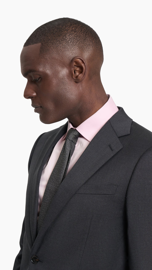 Charcoal Grey Plain Weave Jacket
