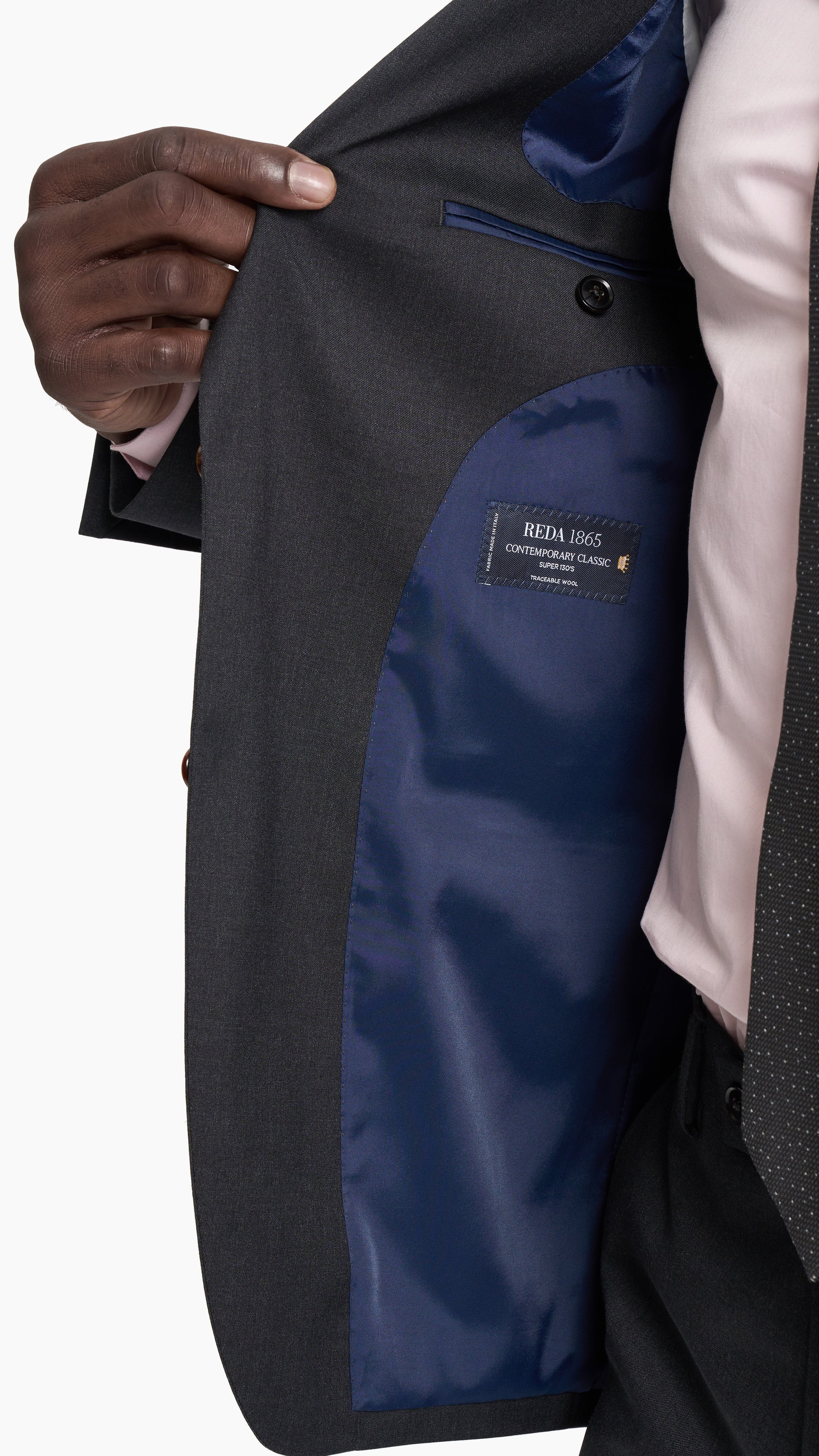Charcoal Grey Plain Weave Jacket