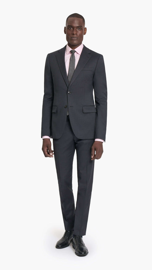 Reda Charcoal Grey Twill Custom Suit Edit Suits