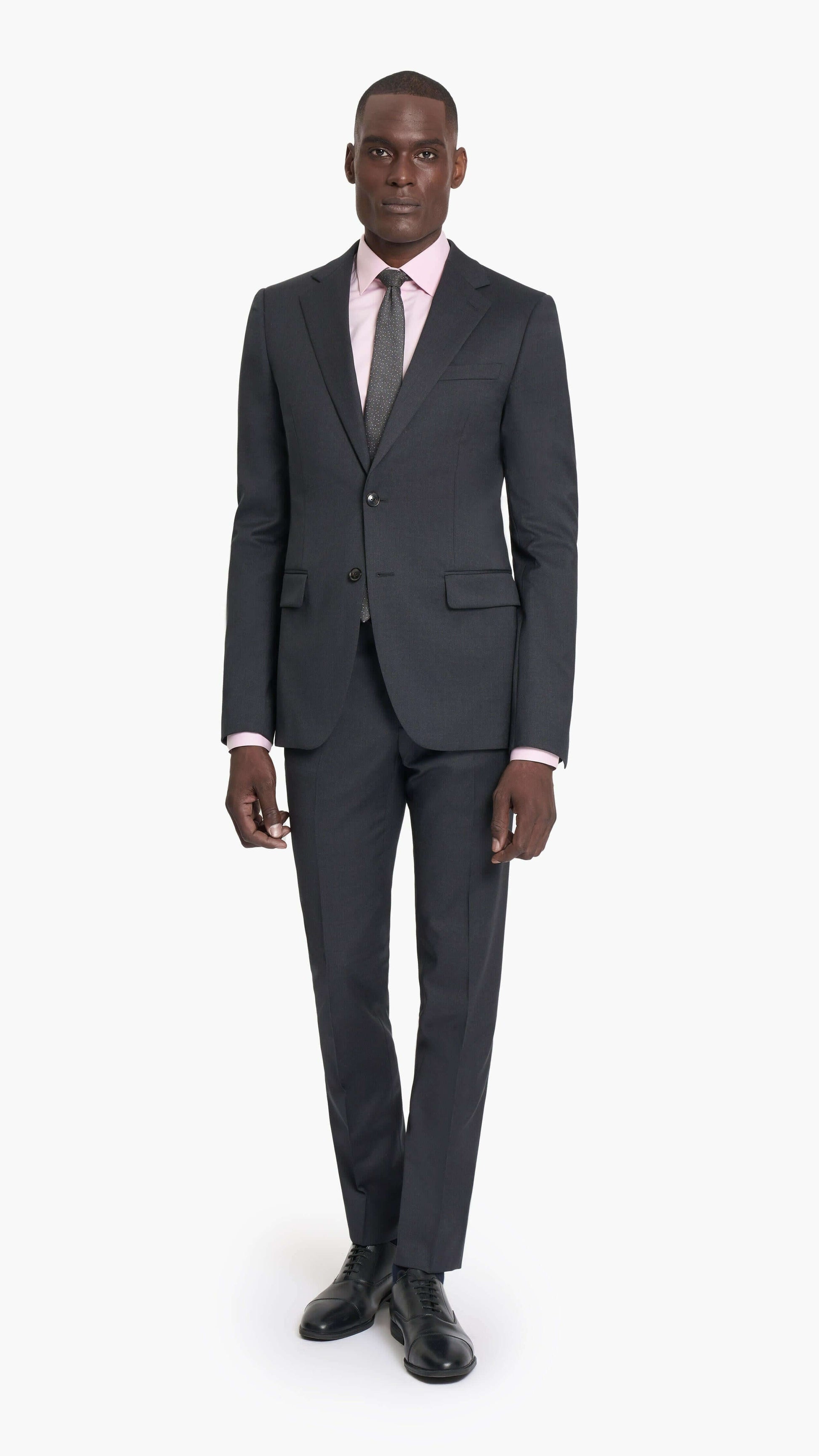 Reda Charcoal Grey Twill Custom Suit