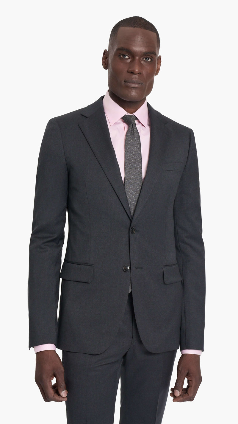 Reda Charcoal Grey Twill Custom Suit