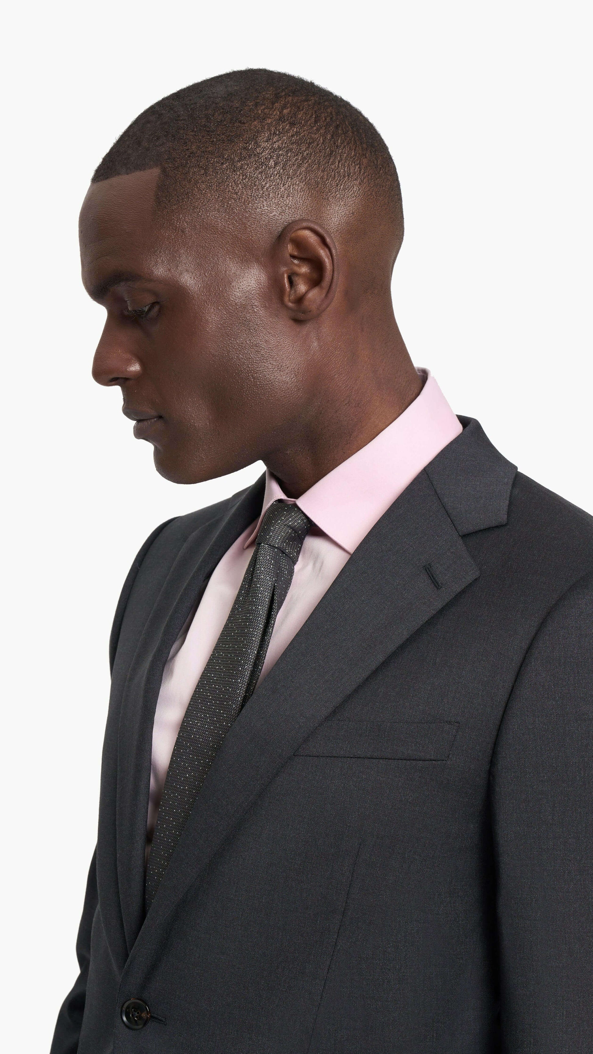 Reda Charcoal Grey Twill Custom Suit