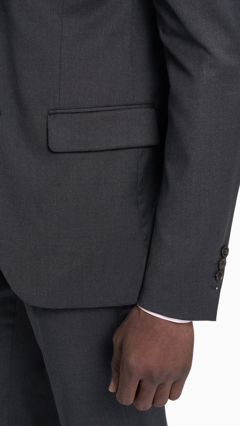 Reda Charcoal Grey Twill Custom Suit