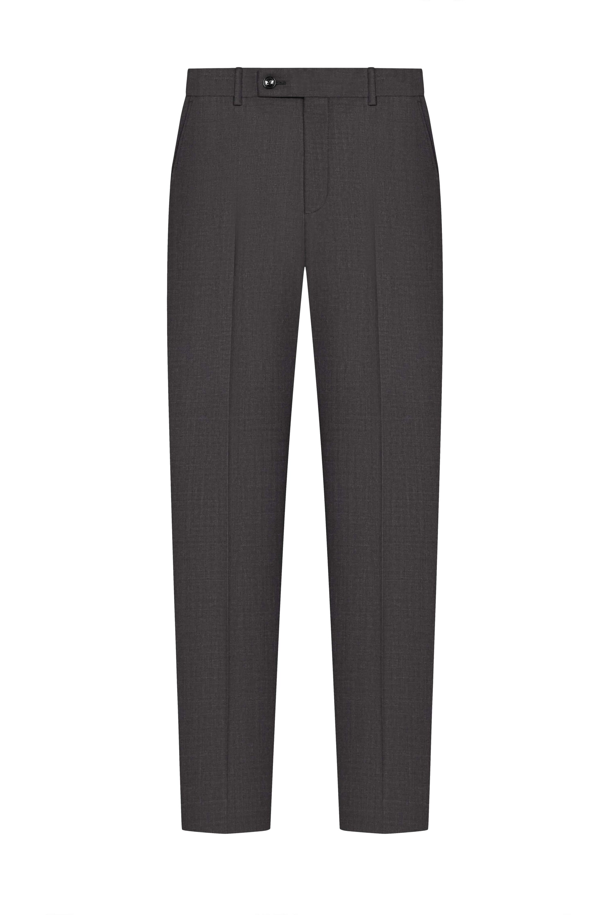 Reda Charcoal Grey Twill Custom Suit