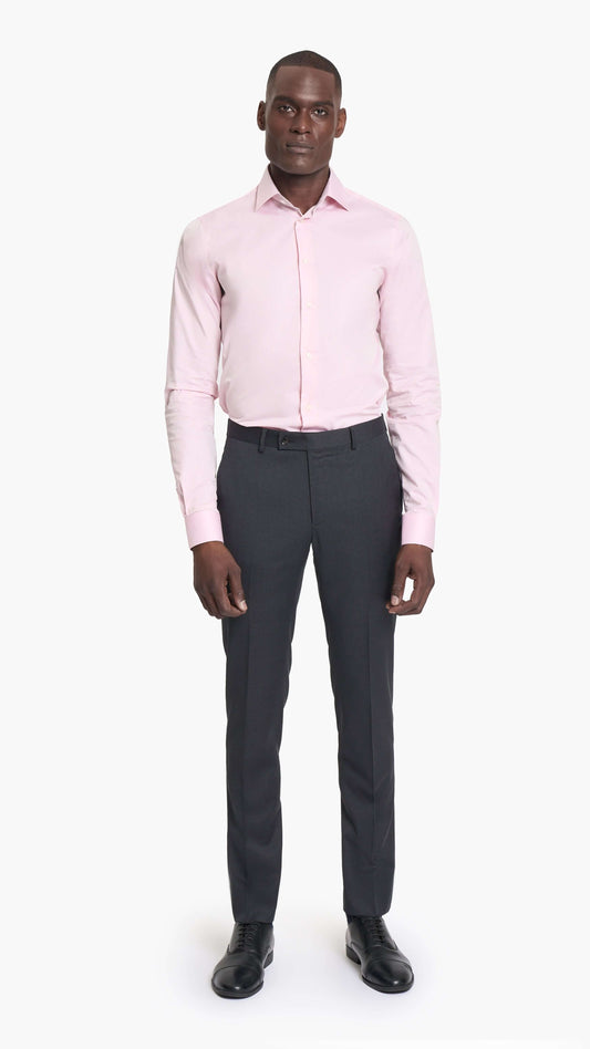 Reda Charcoal Grey Twill Custom Trouser