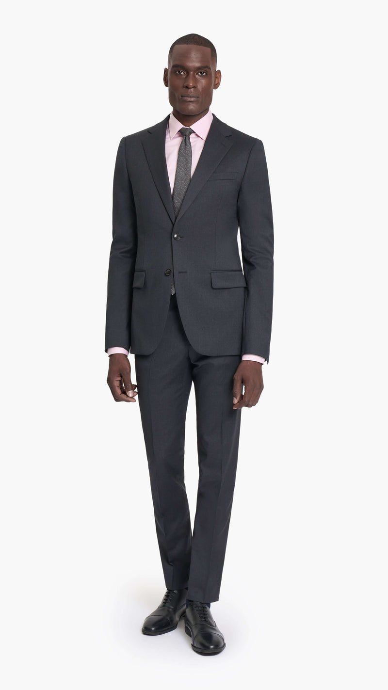 Reda Charcoal Grey Twill Custom Trouser