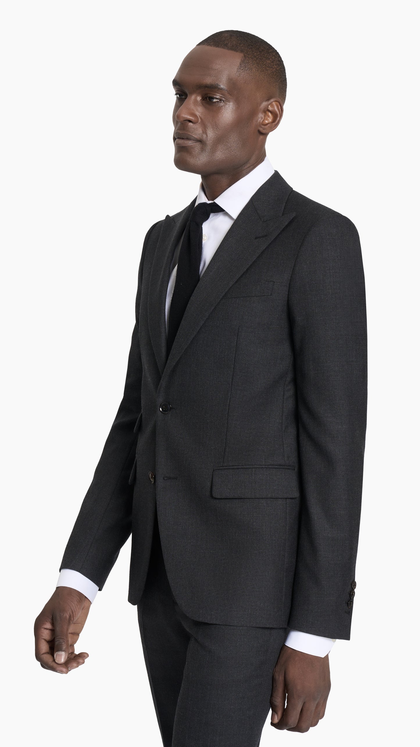 Carbon Grey Twill Custom Suit