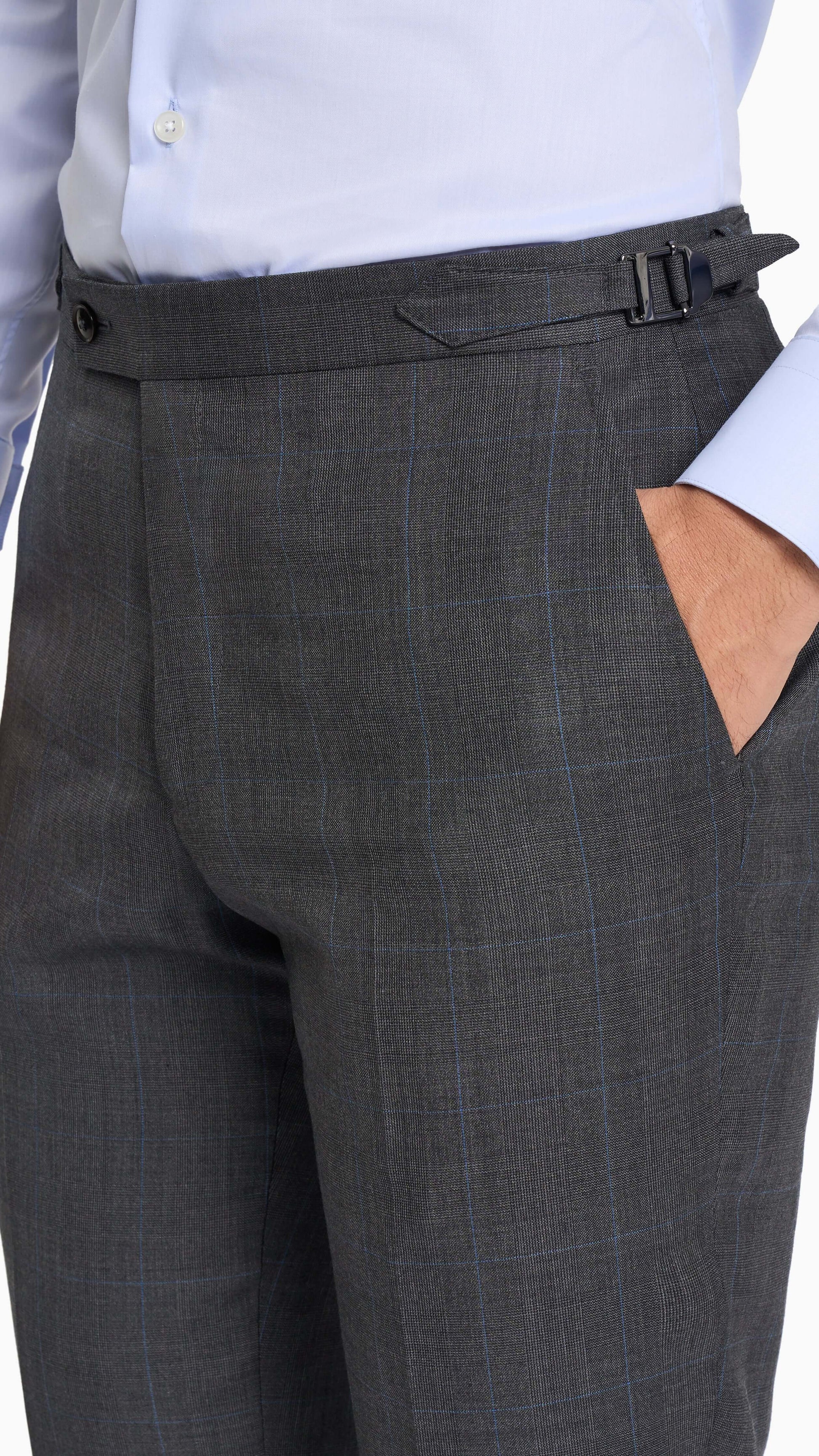 Reda Mid Grey Prince of Wales Custom Suit