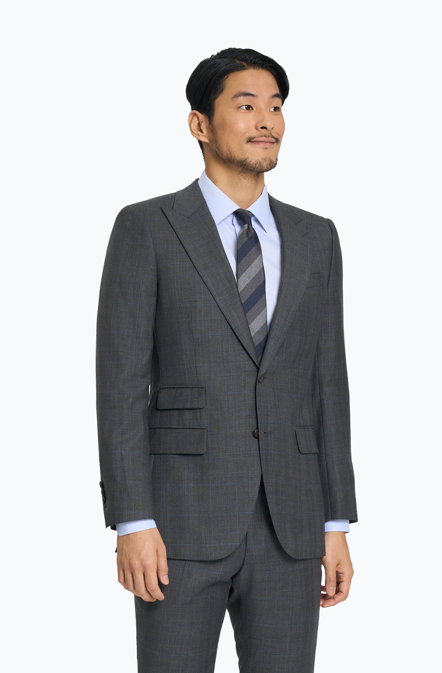 Reda Mid Grey Prince of Wales Custom Suit